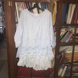 Asis ladies sky blue fancy top